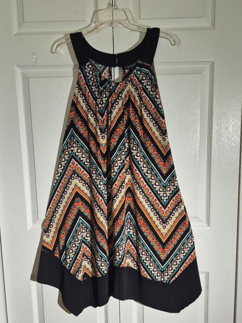 Multicolor Boho Sleeveless A-line Shift Dress sz 14W